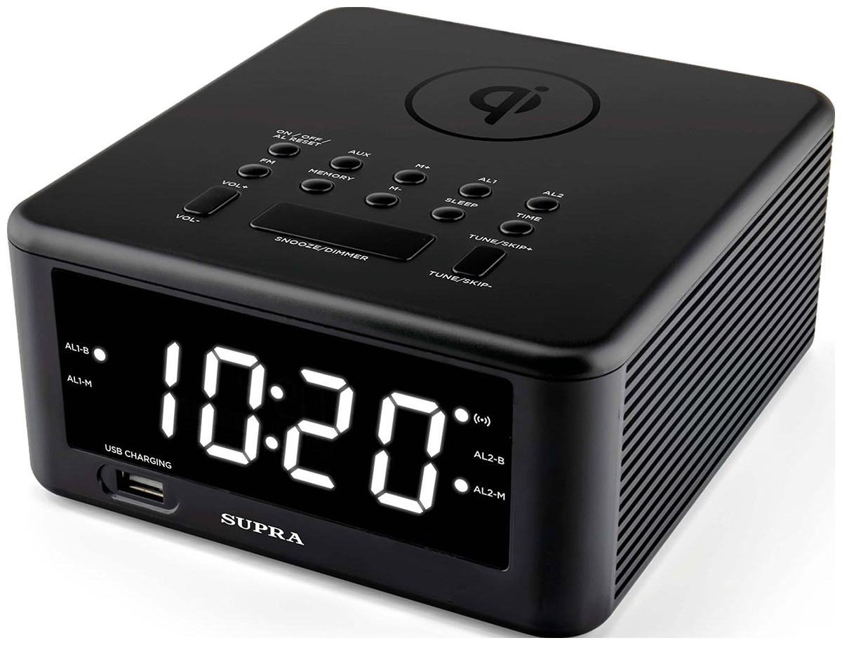 Изображение товара Радиочасы Supra SRC-14W с радиоприемником будильником и подсветкой