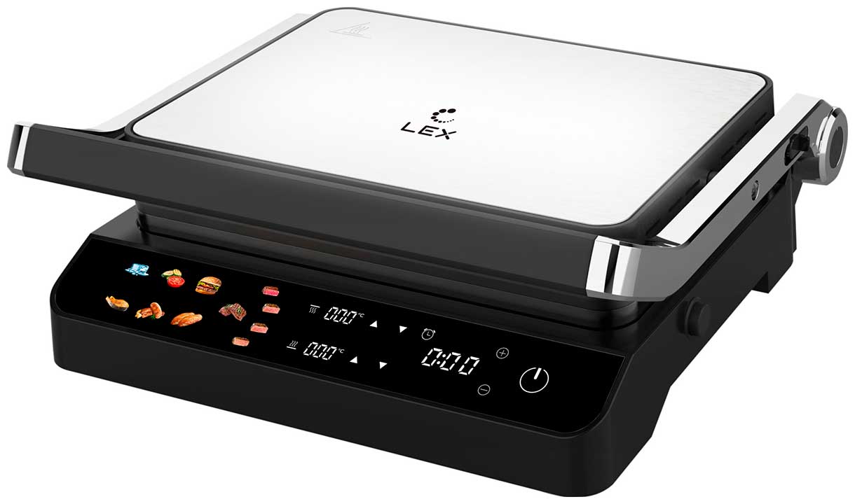 Изображение товара Электрический гриль LEX LXGR 5006 черный с автоматическими режимами