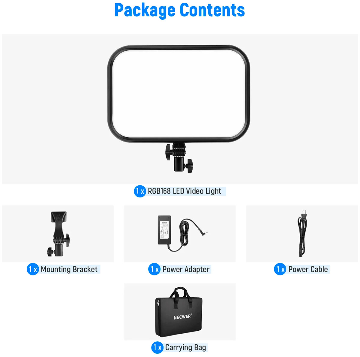 Изображение товара Видеосвет Neewer RGB 168 LED Panel 60W с RGB LED технологией