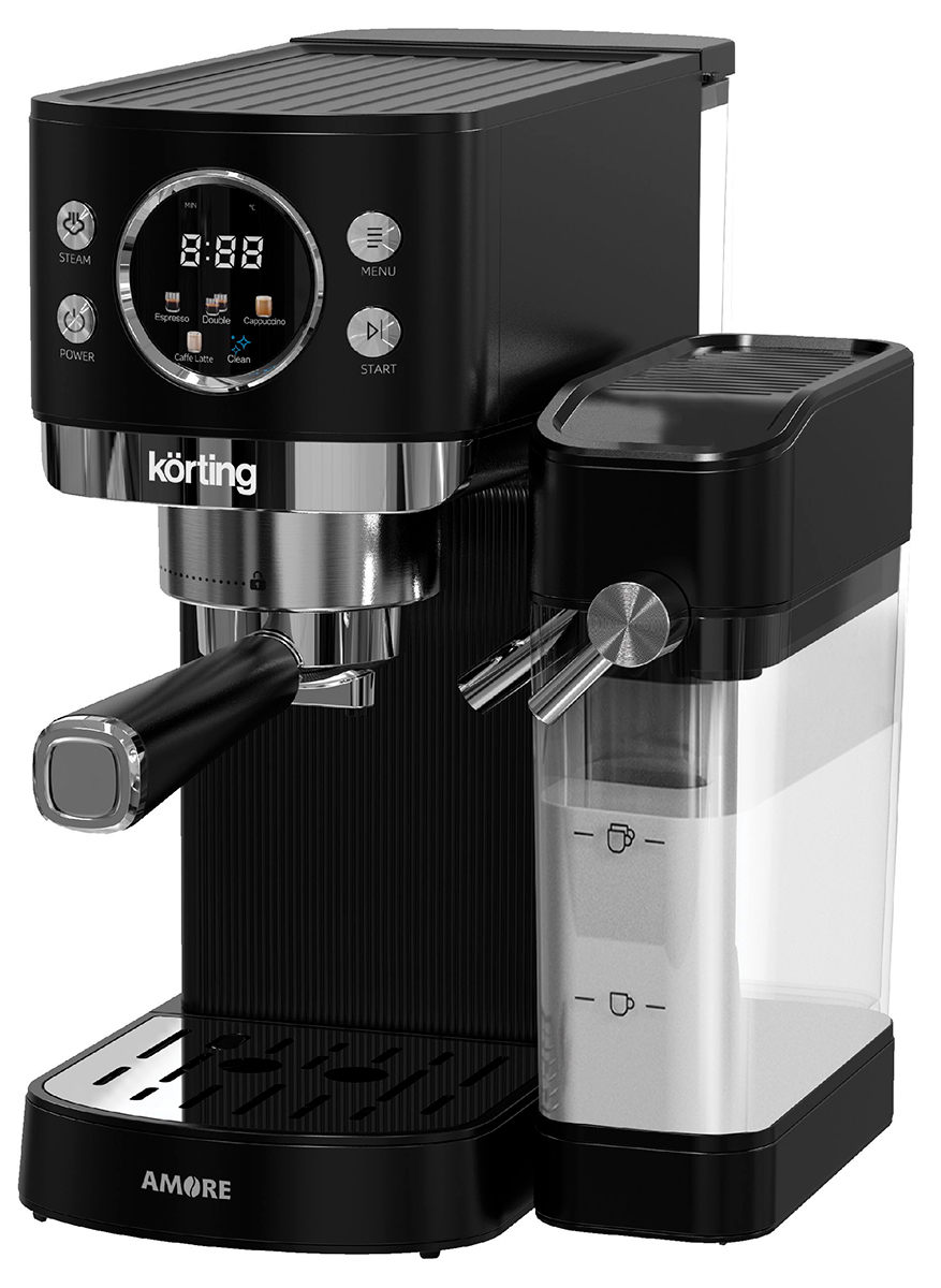Изображение товара Кофеварка рожковая Korting KCM 1007 T Amore с автоматикой и молочной системой