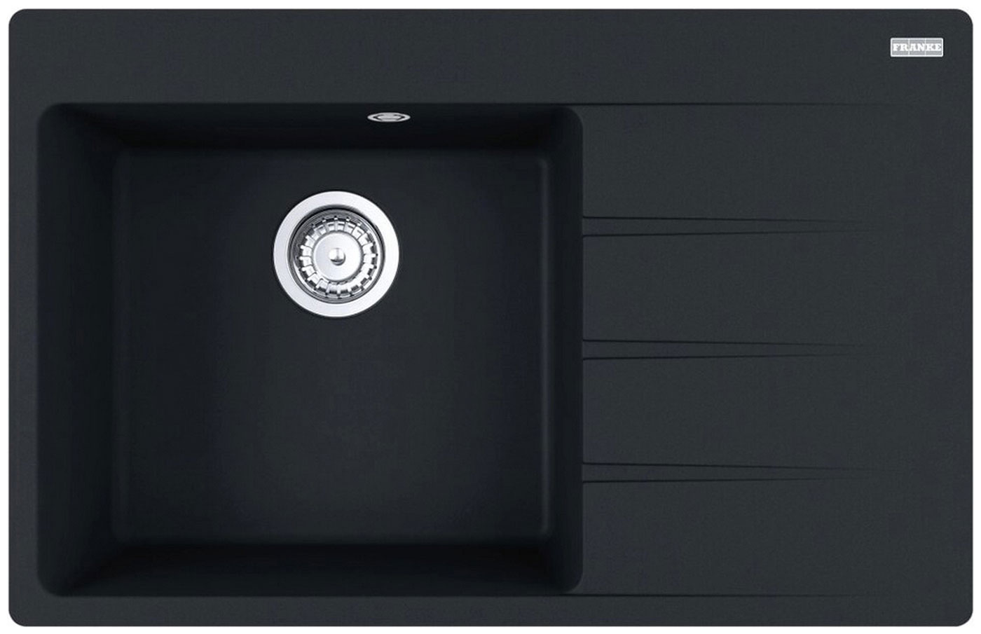 Изображение товара Кухонная мойка Franke CNG 611/211-78 TL, из материала Fragranite, чаша слева, черный матовый (114.0639.726)