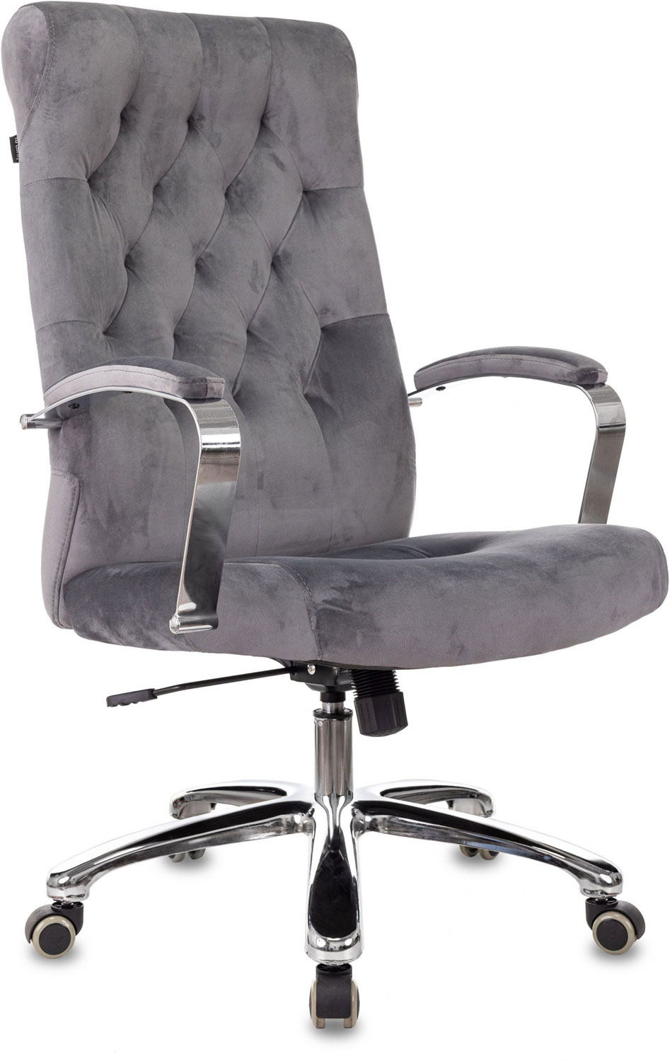 Изображение товара Кресло руководителя Бюрократ T-9928SL, Fabric, серый Italia 26, крестов. металл хром (T-9928SL/FABR/GREY)