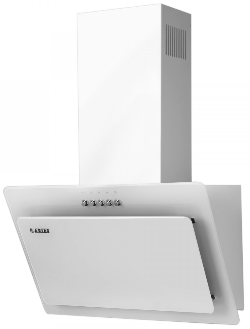 Изображение товара Вытяжка Exiteq EX-1025 белая наклонная с LED освещением и фильтрами