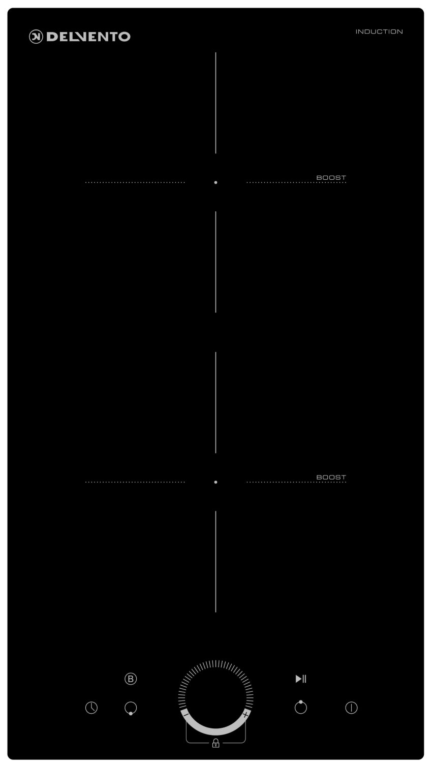 Изображение товара Электрическая варочная панель Delvento V30I72S200 2 индукционные конфорки стекло