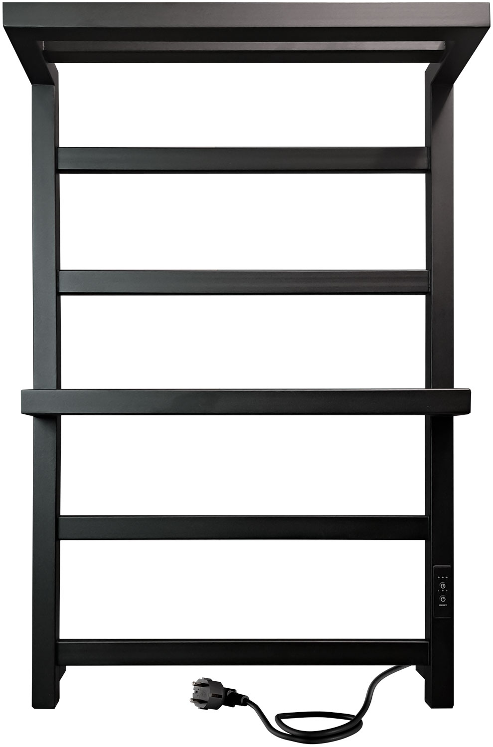 Изображение товара Электрический полотенцесушитель Indigo Forte, с полкой, черный муар (LEFPF80-50PBRRt)