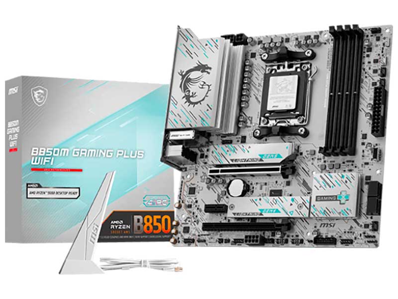 

Материнская плата MSI B850M GAMING PLUS WIFI (AM5, mATX), Черный