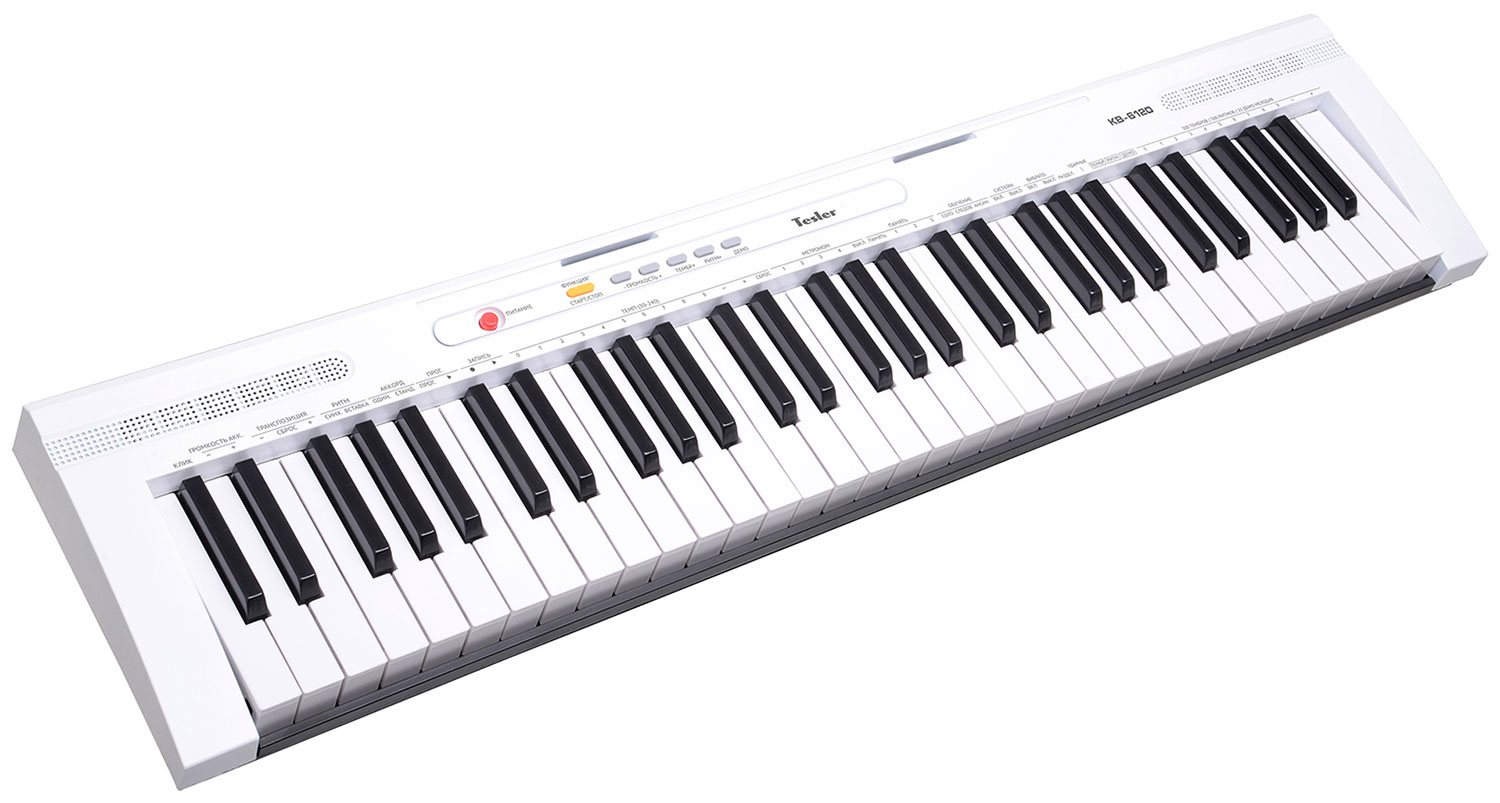 Изображение товара Синтезатор Tesler KB-6120 WHITE с 61 клавишей, 300 тембров и записью