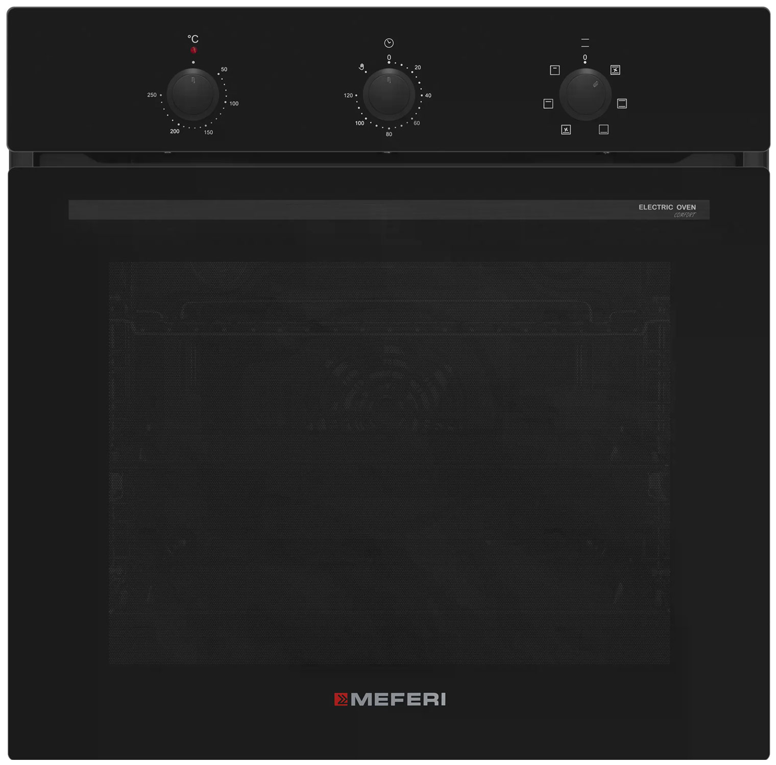 Изображение товара Электрический духовой шкаф Meferi MEO606BK COMFORT с 6 режимами Изображение товара Электрический духовой шкаф Meferi MEO606BK COMFORT с 6 режимами