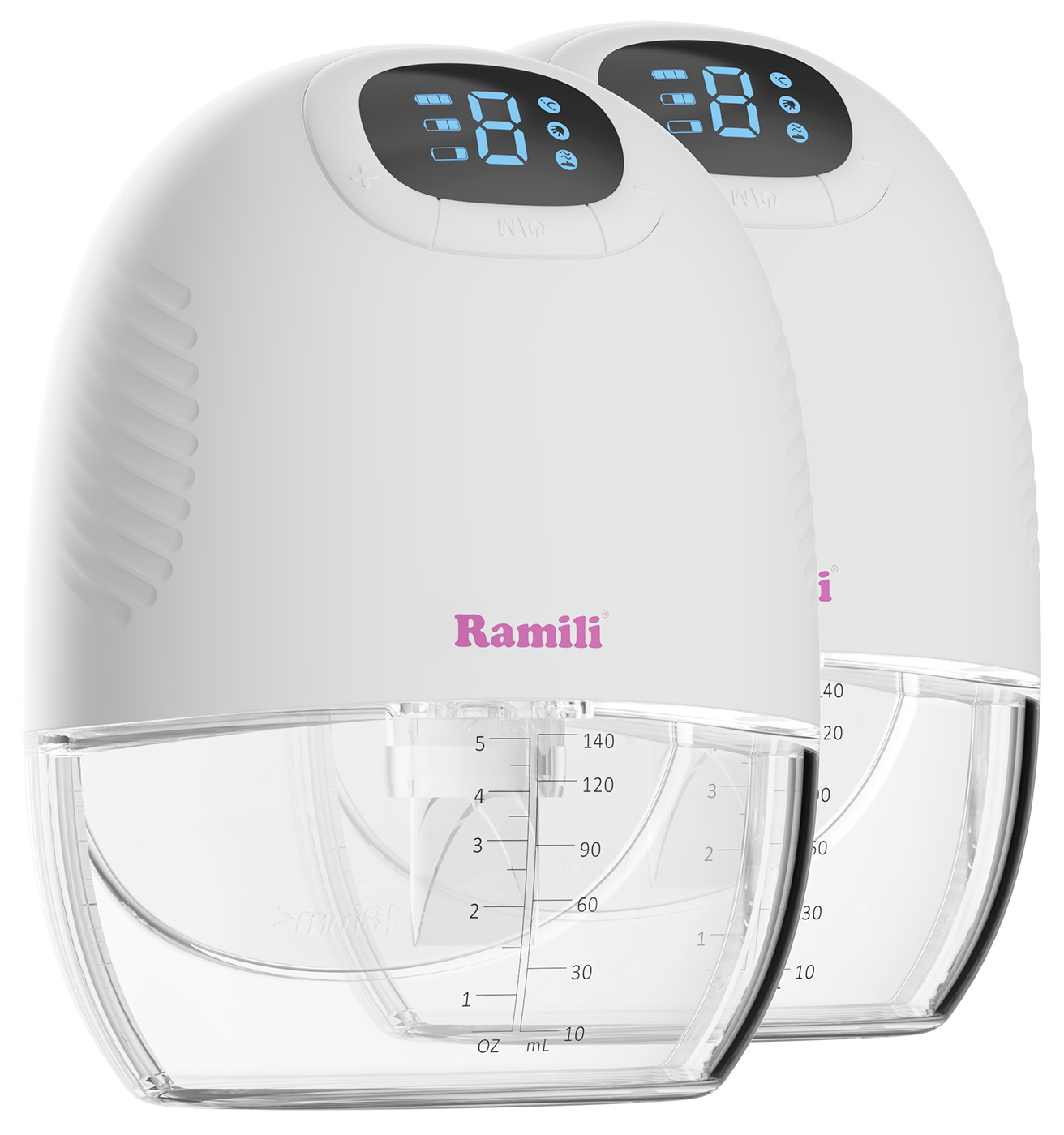 Два четырехфазных бионических молокоотсоса Ramili SE300X2
