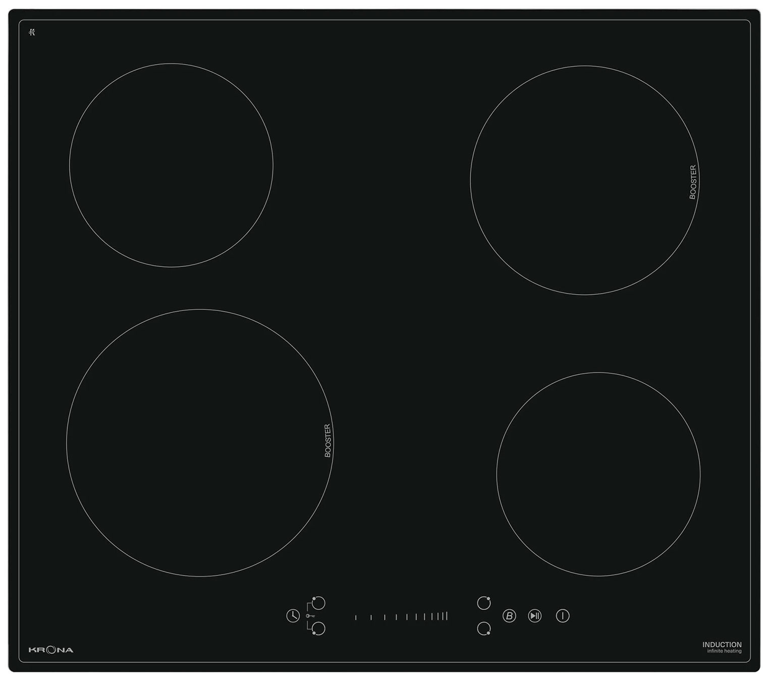 

Электрическая варочная панель Krona FORTE 60 BL, Черный