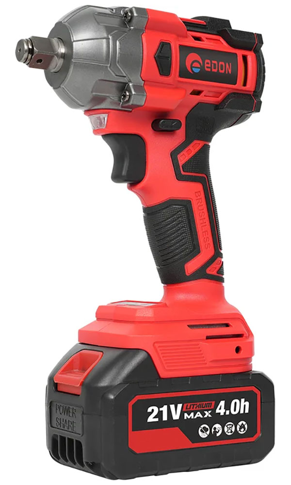 Изображение товара Гайковерт ударный аккумуляторный Edon UAW-21/300CBL