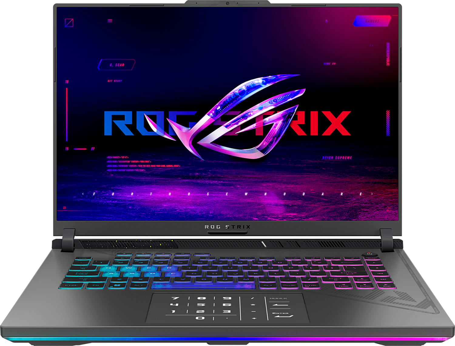 Изображение товара Ноутбук Asus ROG STRIX G16, G614JV-N4190, 16QHD+ IPS 500N (90NR0C61-M00YZ0) серый