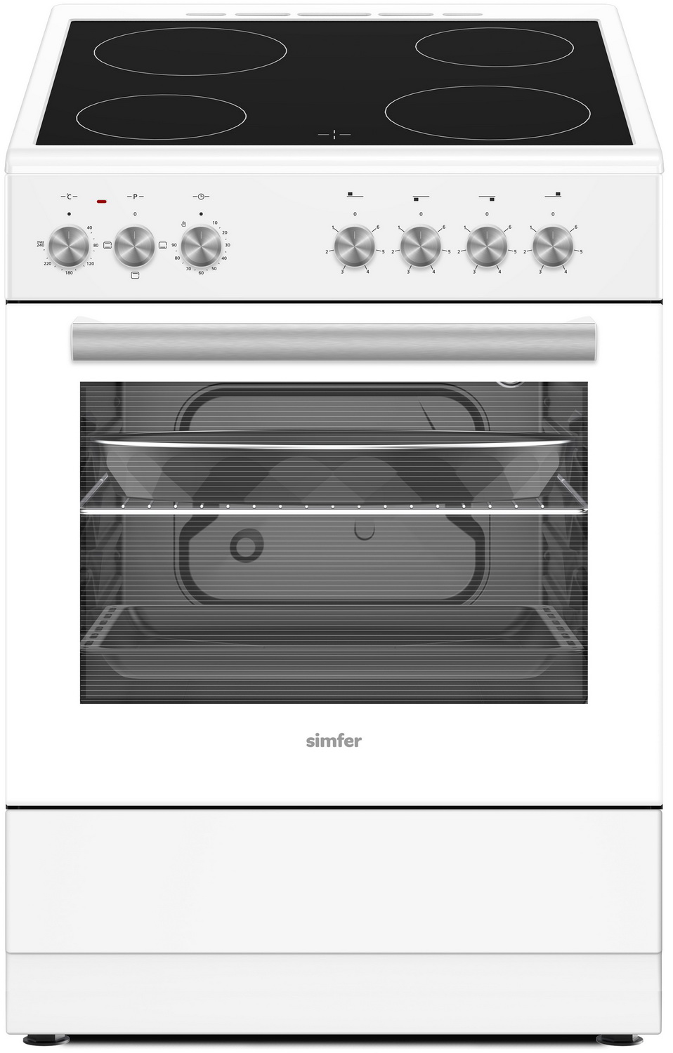 

Электроплита Simfer F66VW04025 белая эмаль, Белый