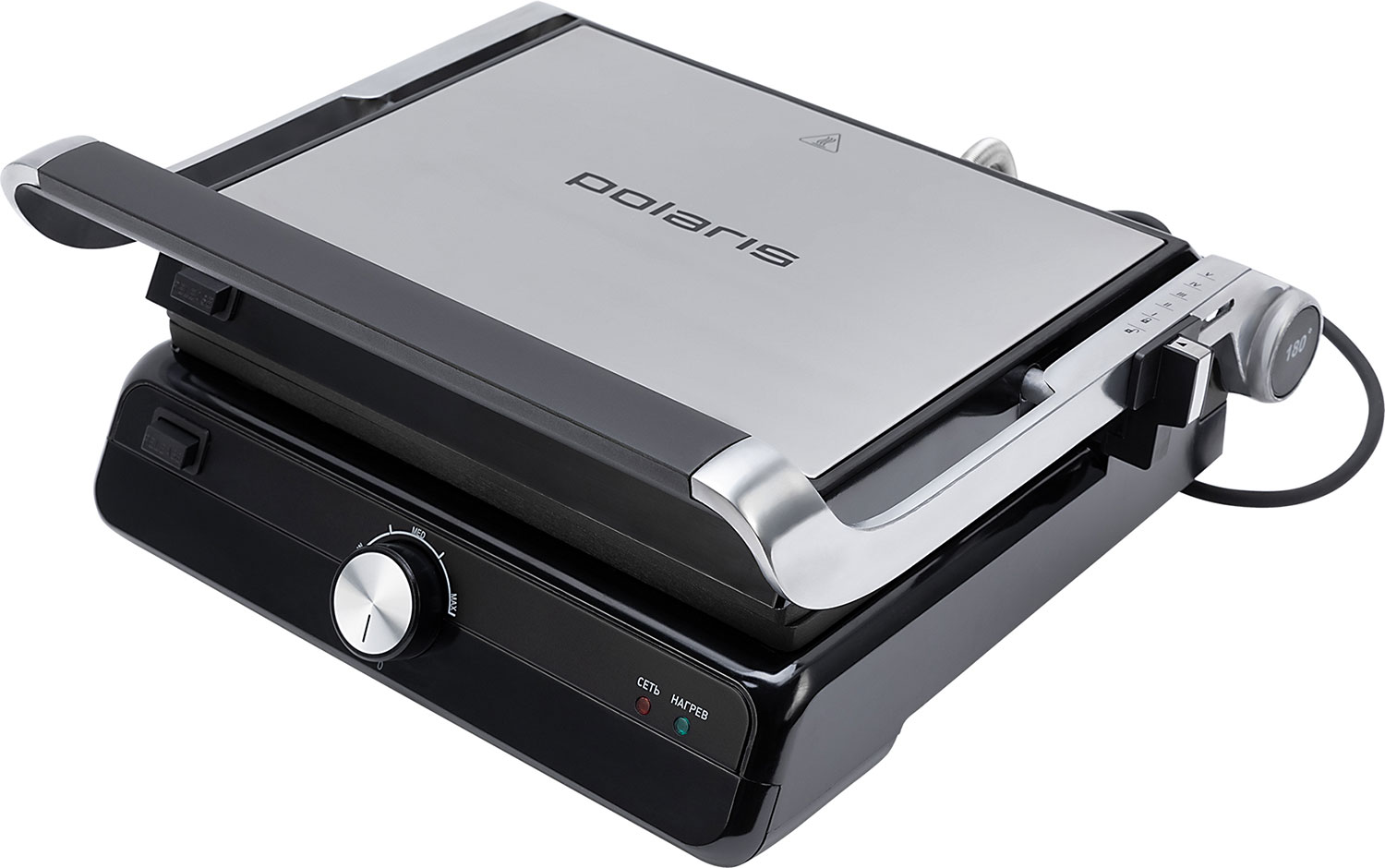 

Гриль Polaris PGP 2102, серебряный, Черный/серебристый