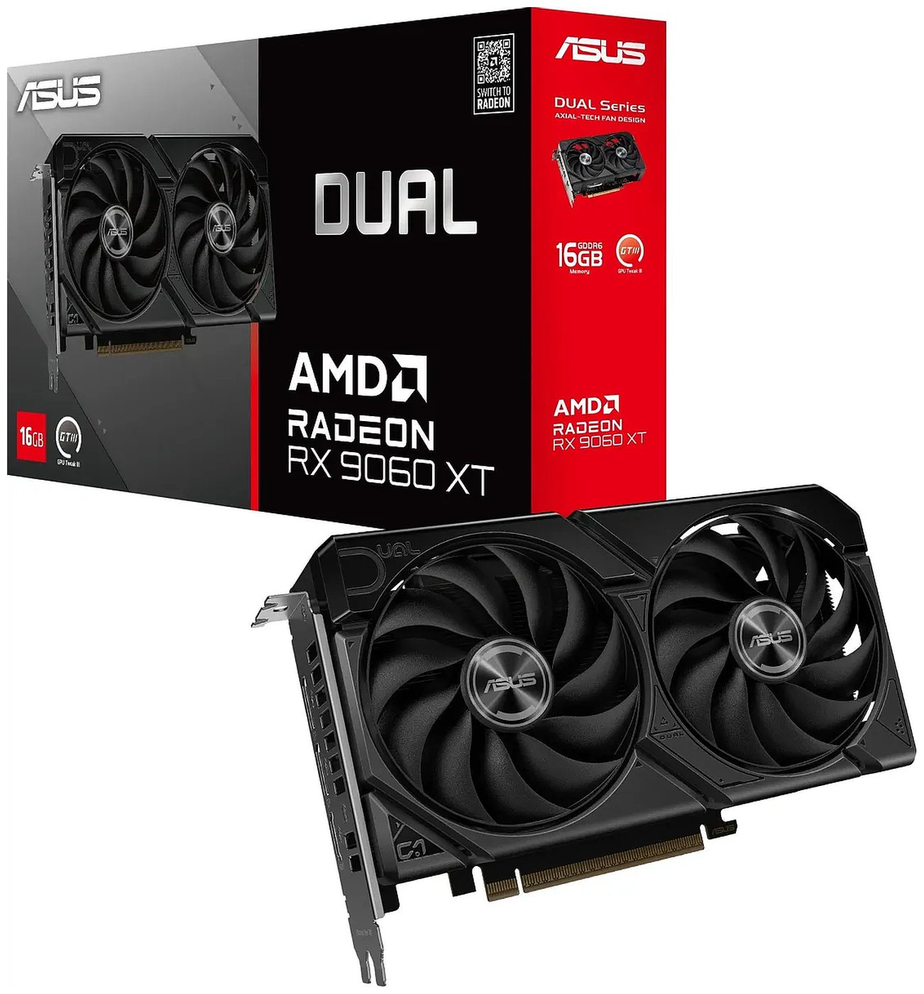 Изображение товара Видеокарта Asus Radeon RX 9060 XT DUAL 16ГБ GDDR6 PCIe 5.0