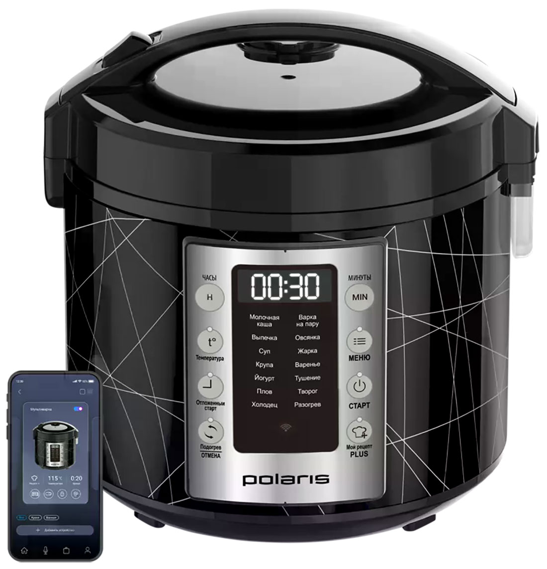 Изображение товара Мультиварка Polaris PMC 5020 Wi Fi IQ Home, черный