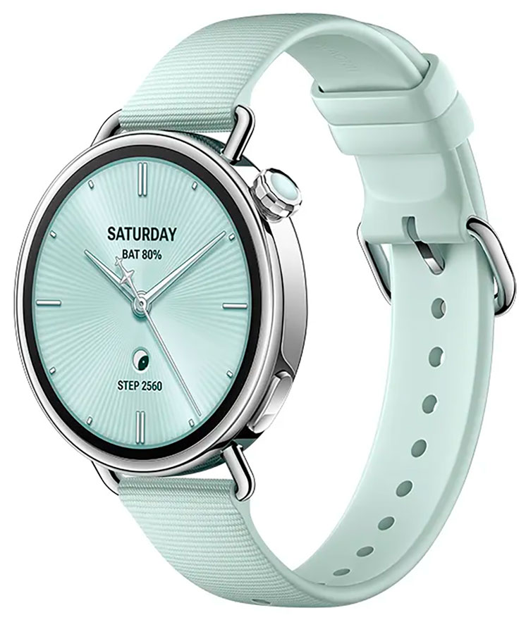 

Смарт-часы Xiaomi Watch S4 41mm (Fluororubber Strap Mint Green)