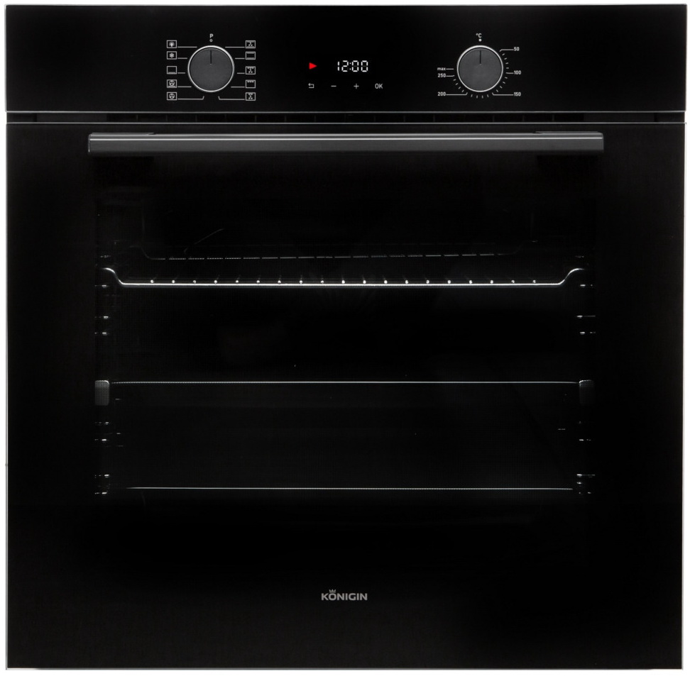 Изображение товара Электрический духовой шкаф Konigin Mint 60 BKF E10 с 10 режимами и 3D конвекцией Изображение товара Электрический духовой шкаф Konigin Mint 60 BKF E10 с 10 режимами и 3D конвекцией