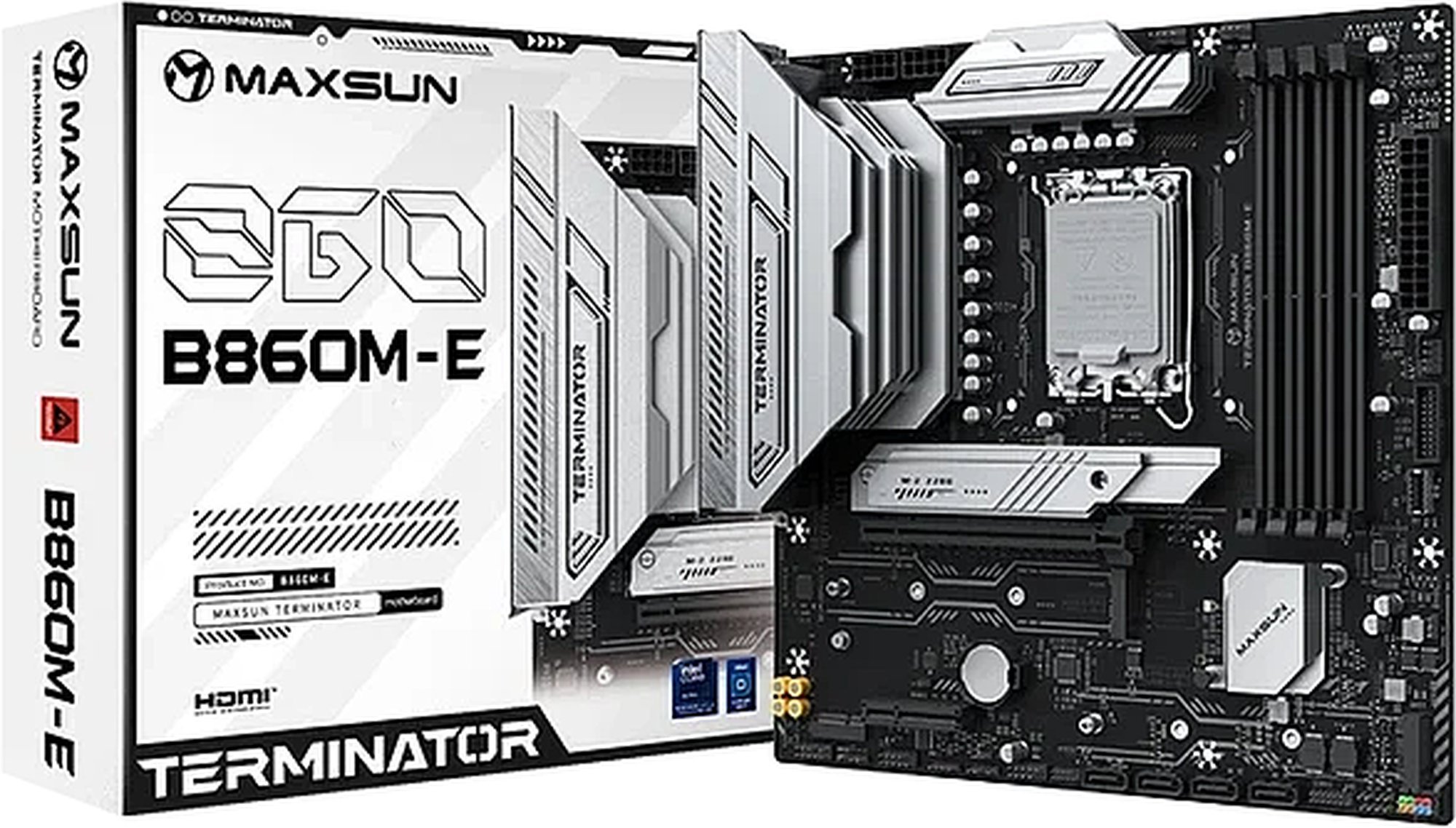 Изображение товара Материнская плата Maxsun MS-Terminator B860M-E (LGA1851, mATX) Изображение товара Материнская плата Maxsun MS-Terminator B860M-E (LGA1851, mATX)