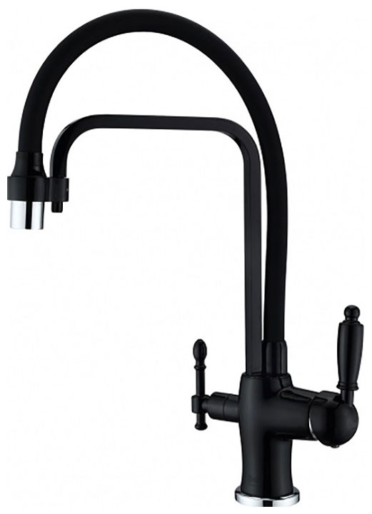 Изображение товара Кухонный смеситель Zorg ZR 342-6 YF BLACK 2 в 1