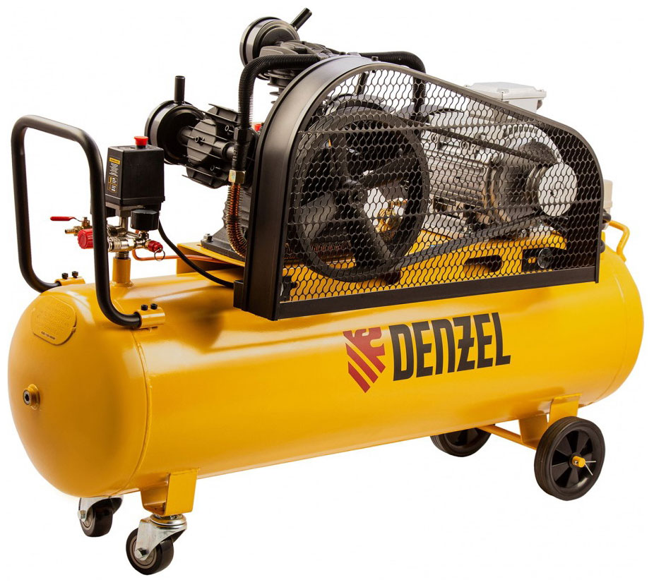 Изображение товара Компактный профессиональный поршневой компрессор Denzel BCW3000-T/100 для бизнеса
