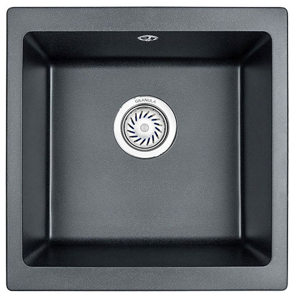 Изображение товара Кухонная мойка Granula GR-4451 кварцевая шварц квадратная врезная