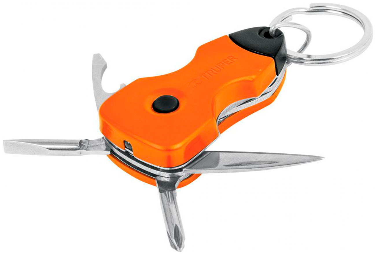 Изображение товара Мультиинструмент Truper NAMU-LL 13336 с светодиодным фонариком и карабином