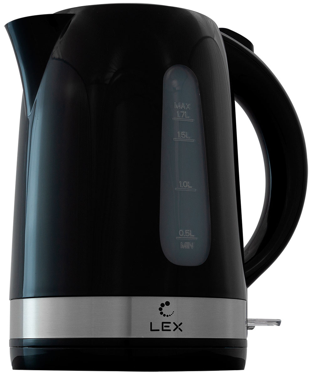 Чайник электрический LEX LX 30028-2 (черный) чайник lex lx 30028 1 2200вт 1 7л пластик белый