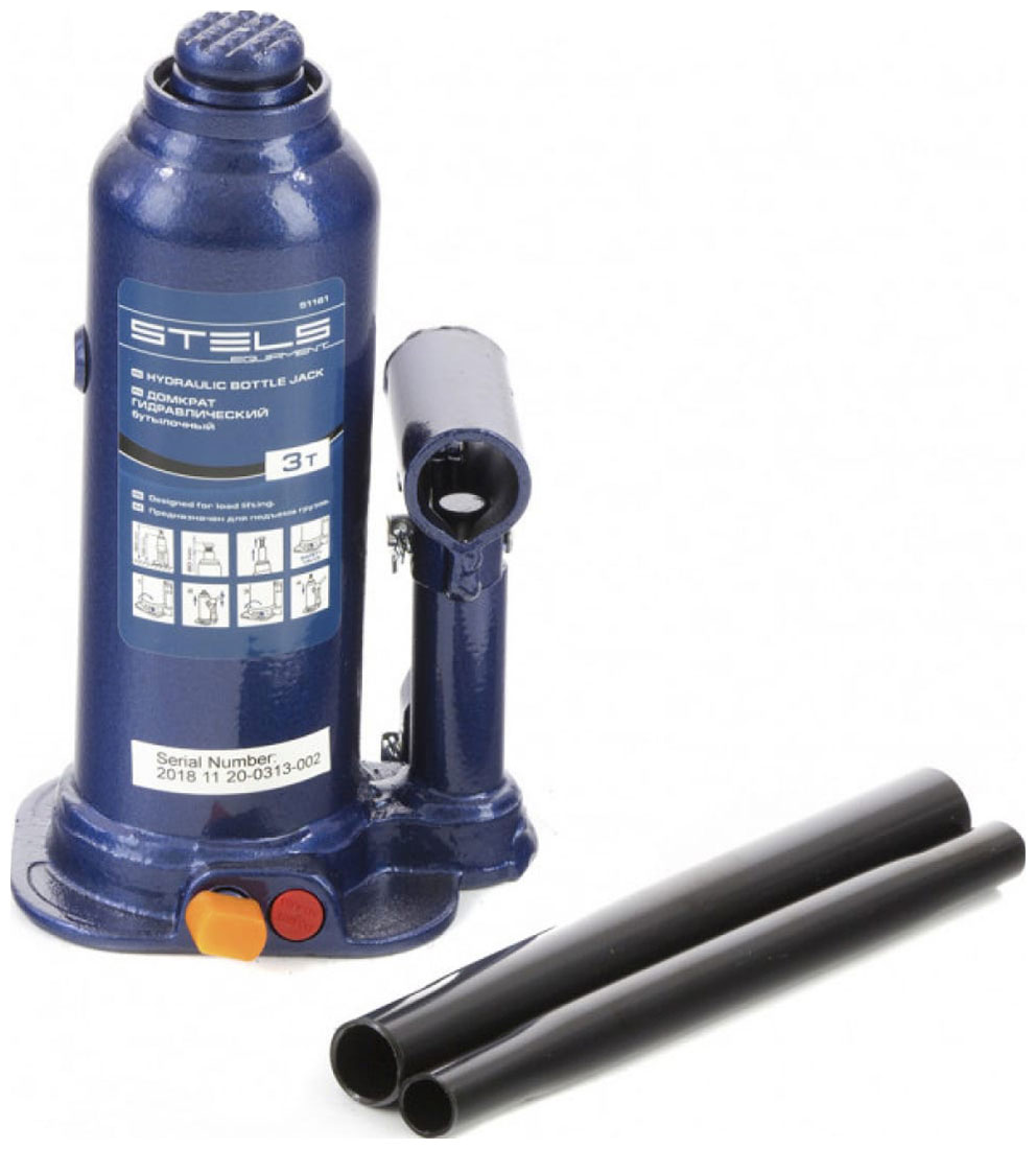 Изображение товара Домкрат гидравлический бутылочный Stels 3 т, h подъема 188-363 мм, 51161
