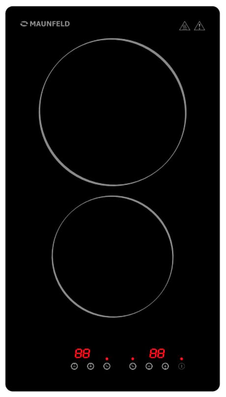Изображение товара Электрическая варочная панель Maunfeld CVCE292BK с 2 конфорками и сенсорным управлением