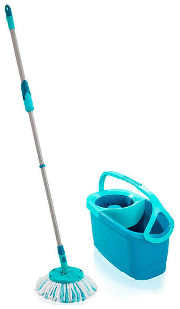 Комплект для уборки Leifheit Clean Twist Disc Mop Ergo 52101: швабра + ведро с механизмом отжима ведро leifheit ведро для мытья полов с отжимом wiper cover press profi