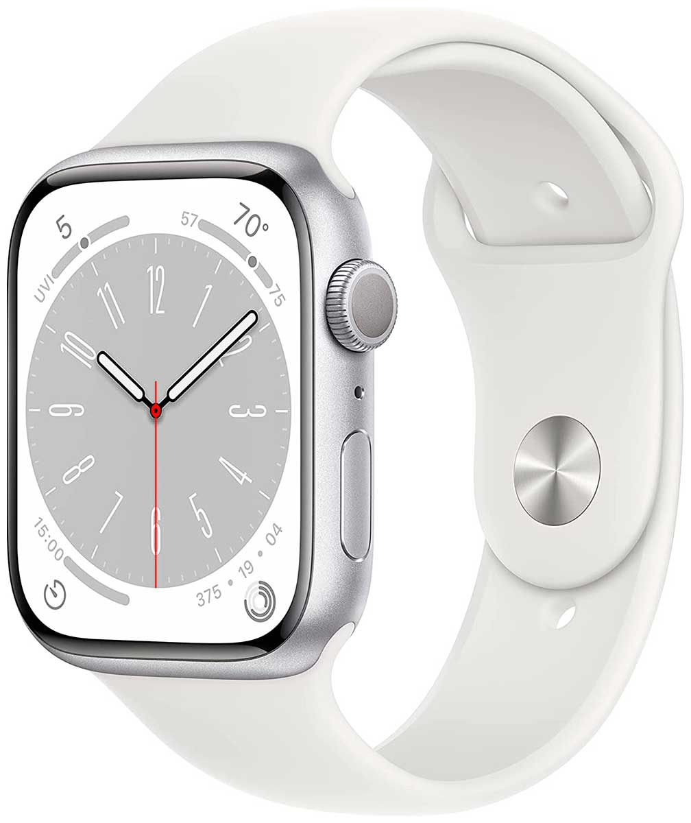 Изображение товара Apple Watch Series 8 GPS 45mm Silver Aluminium Case White Sport Band