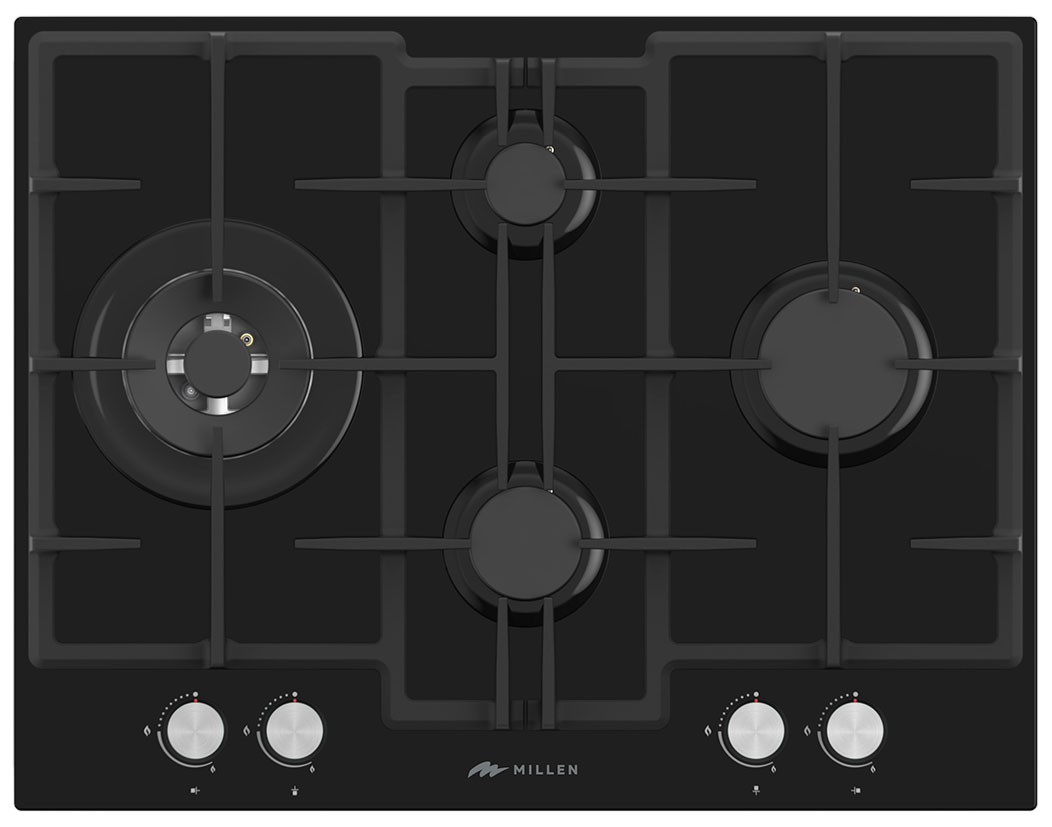 Изображение товара Газовая варочная панель Millen MGHGD 6501 BL 4 конфорки стекло Турция