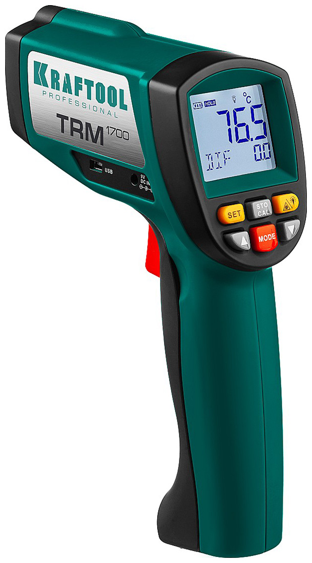 фото Пирометр инфракрасный kraftool trm-1700, -30°с +1650°с