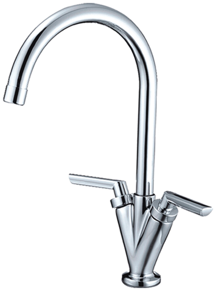 Изображение товара Смеситель для кухни Haiba HB4098 хром поворотный излив глянцевый латунь