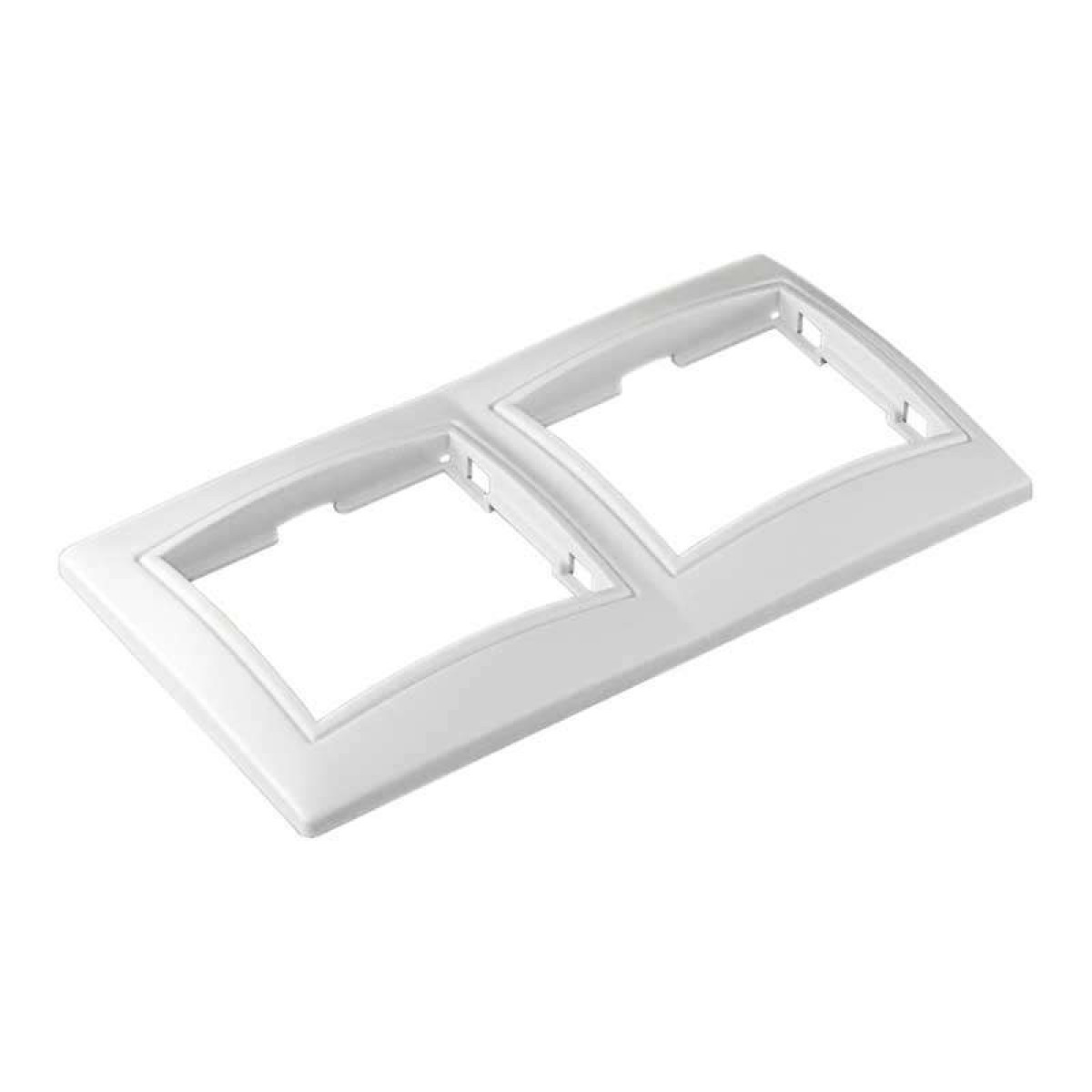 Изображение товара Рамка декоративная для выключателей и розеток Севиль горизонт. белая UNIVersal