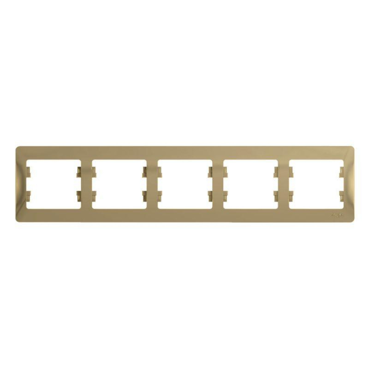 Изображение товара Рамка 5-местная декоративная для ЭУИ Systeme Electric Glossa горизонтальная титан