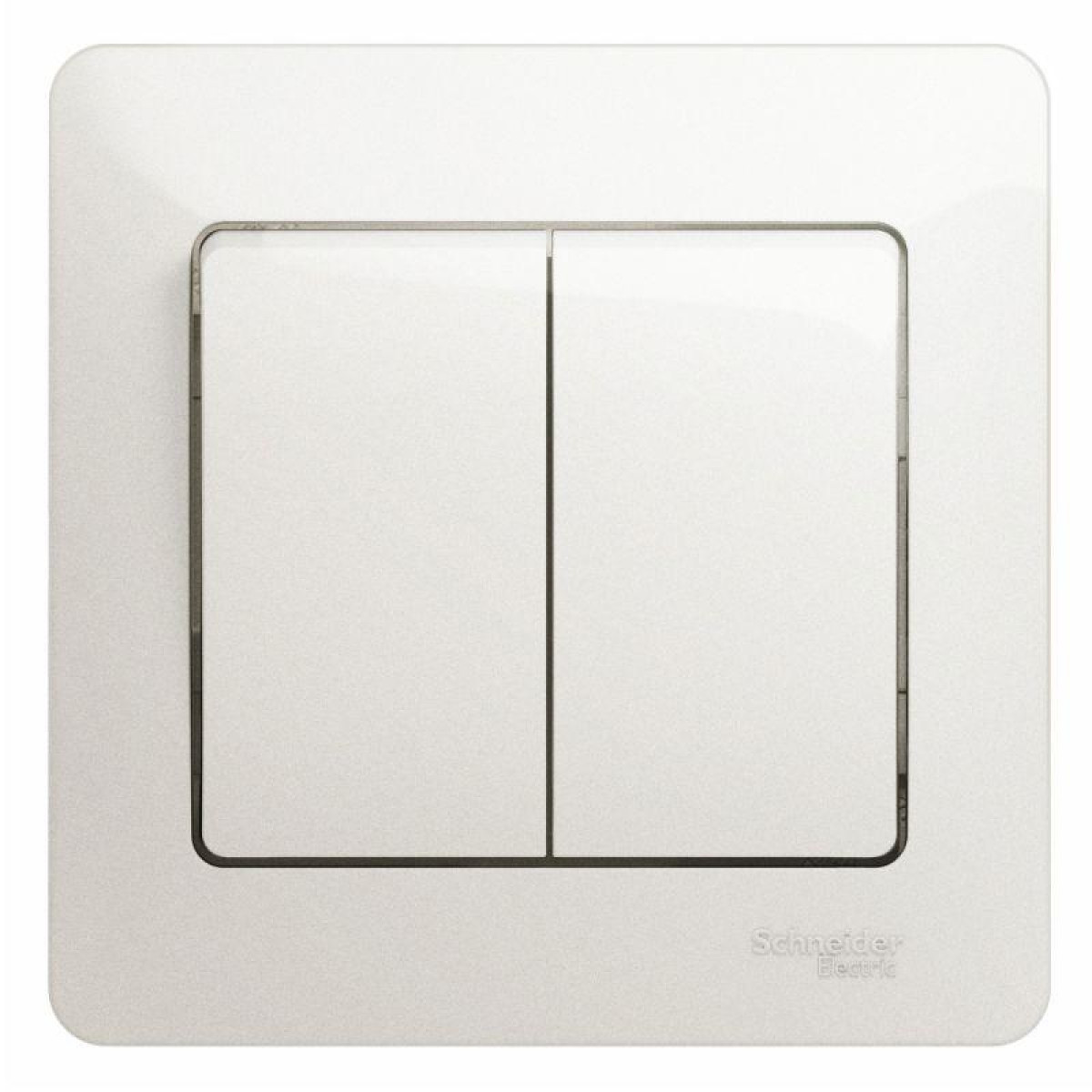 Изображение товара Выключатели, переключатели, диммеры Systeme Electric Выключатель 2-кл. СП Glossa 10А IP20 (сх. 5) 10AX в сборе перламутр. SE