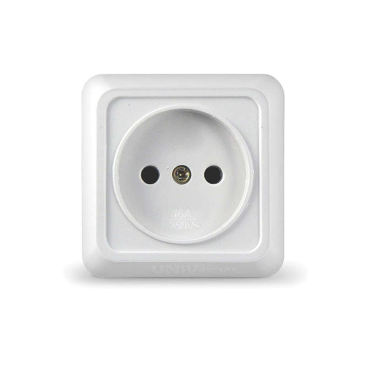 Изображение товара Розетка универсальная 1-м ОП Олимп 16А IP20 белая без заземления