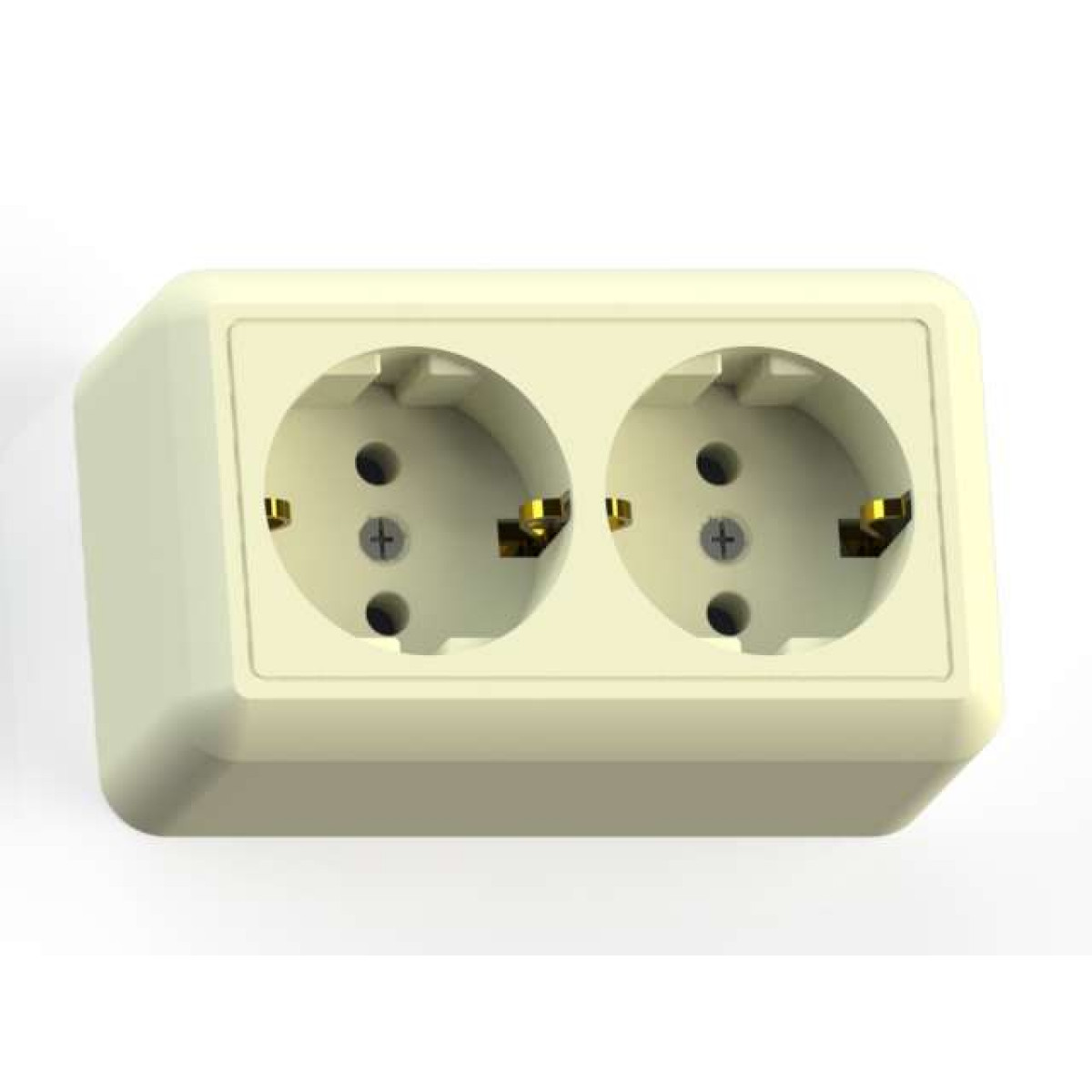 Изображение товара Розетка Кунцево-Электро РА16-374 2-модульная с заземлением IP20