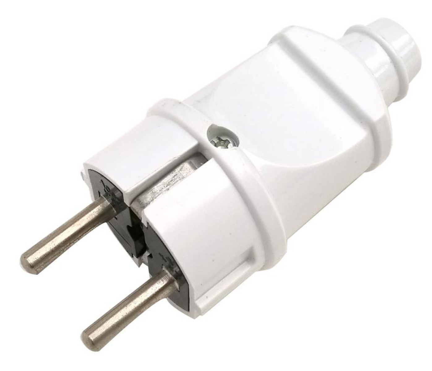 Изображение товара Вилка электрическая In Home прямая с заземлением 16А белая 4140