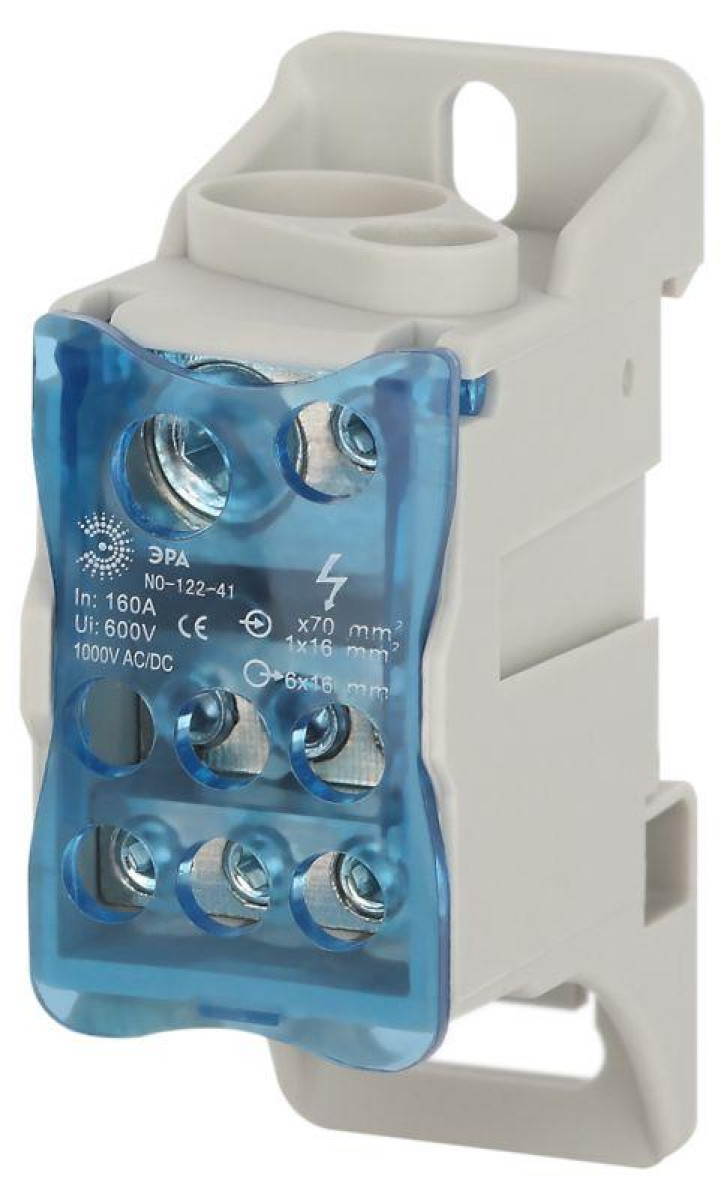 Изображение товара Высоковольтное и щитовое оборудование ЭРА Блок распределительный на DIN-рейку NO-122-40 РБД-125А