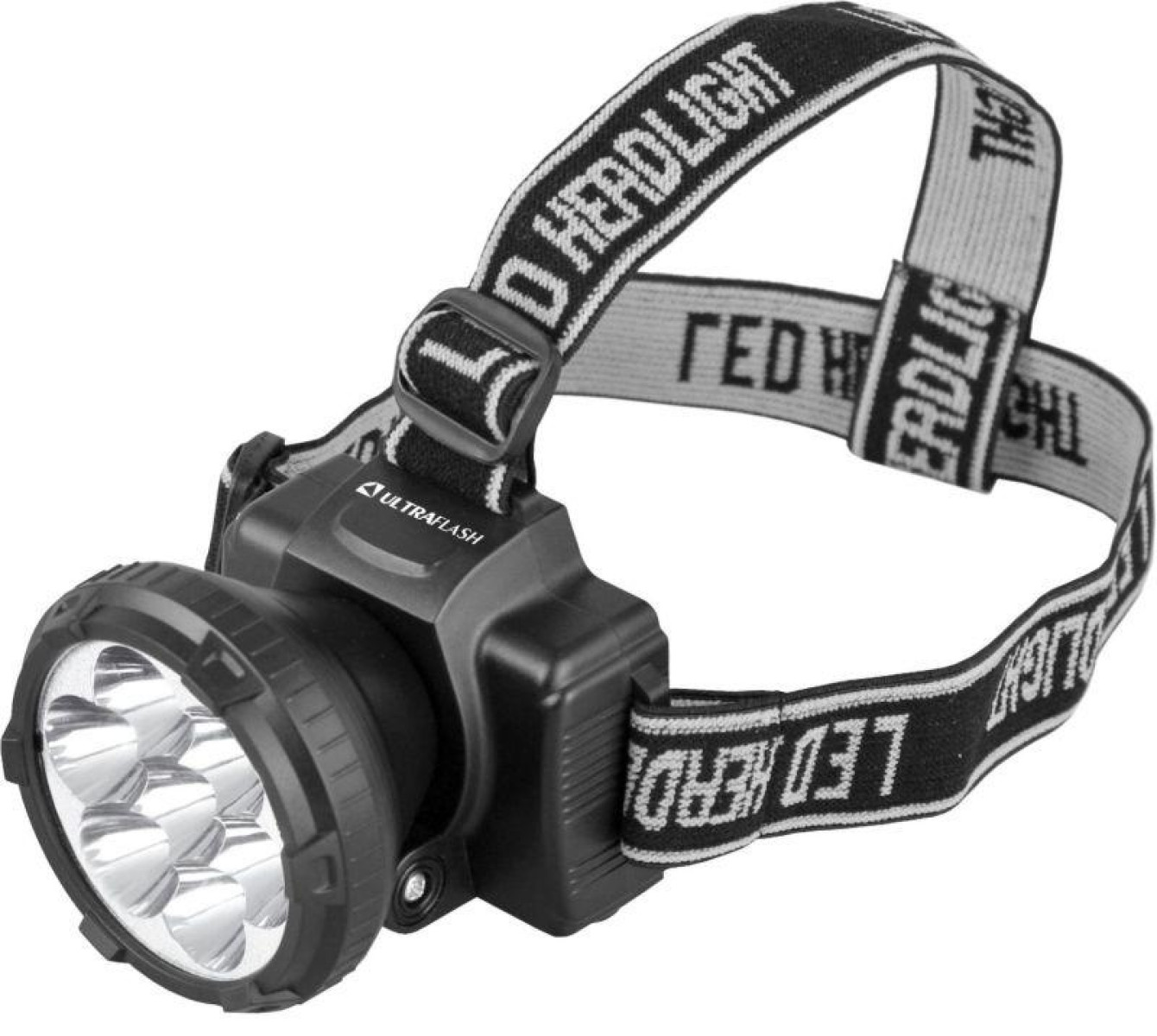 Изображение товара Аккумуляторный налобный фонарь Ultraflash LED5362 2 режима 220В пластик черный