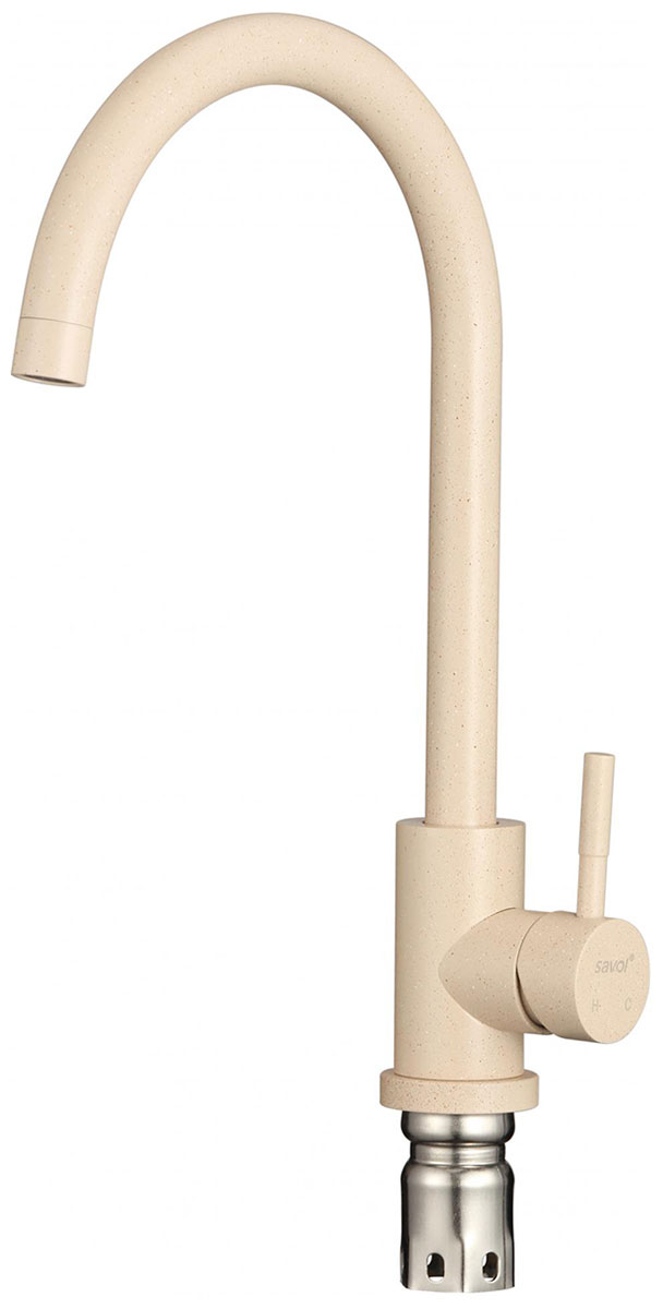 Изображение товара Смеситель для кухонной мойки Savol S-SUS3002Y из нержавеющей стали бежевый