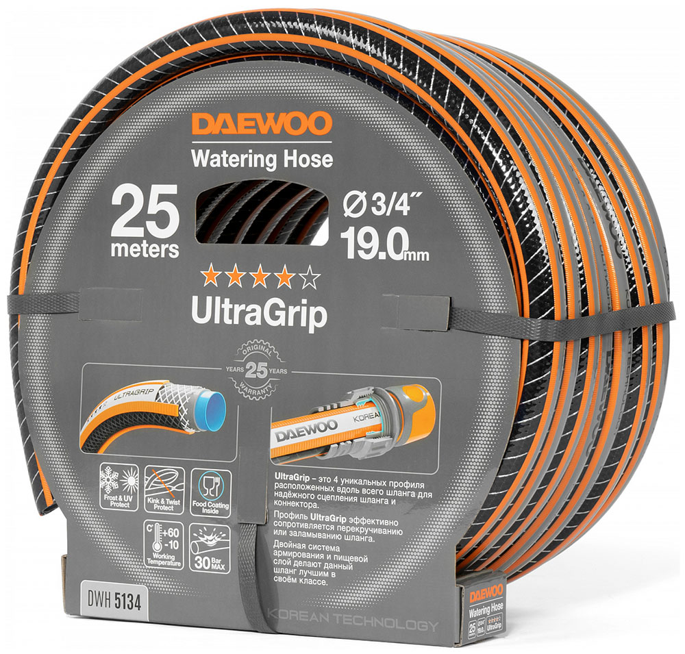 Шланг Daewoo Power Products UltraGrip диаметром 3/4 (19мм) длина 25 метров