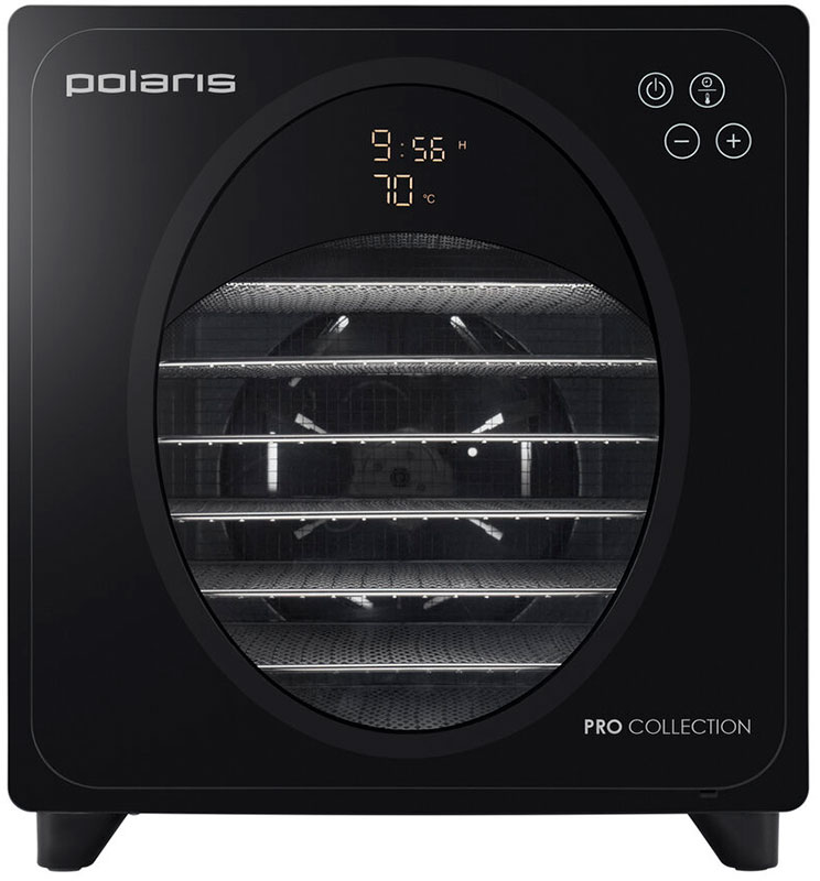 Изображение товара Сушилка для овощей и фруктов Polaris PFD 1106H Pro 25 секций мощность 700 Вт черный