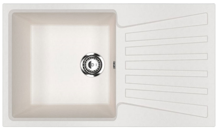 Изображение товара Кухонная мойка Ulgran U-703 ультра-белая прямоугольная 21x83x48 см