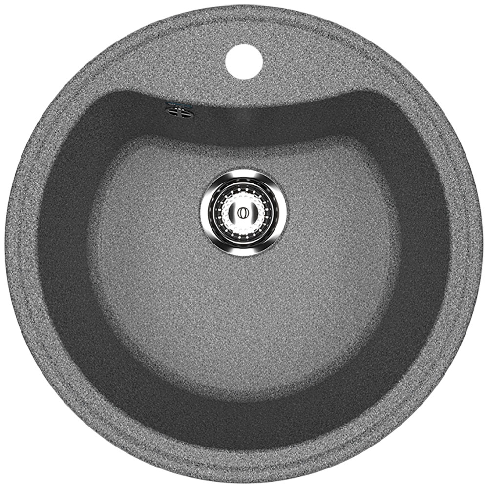 Изображение товара Кухонная мойка Ulgran U-601 темно-серая врезная круглая 51 см