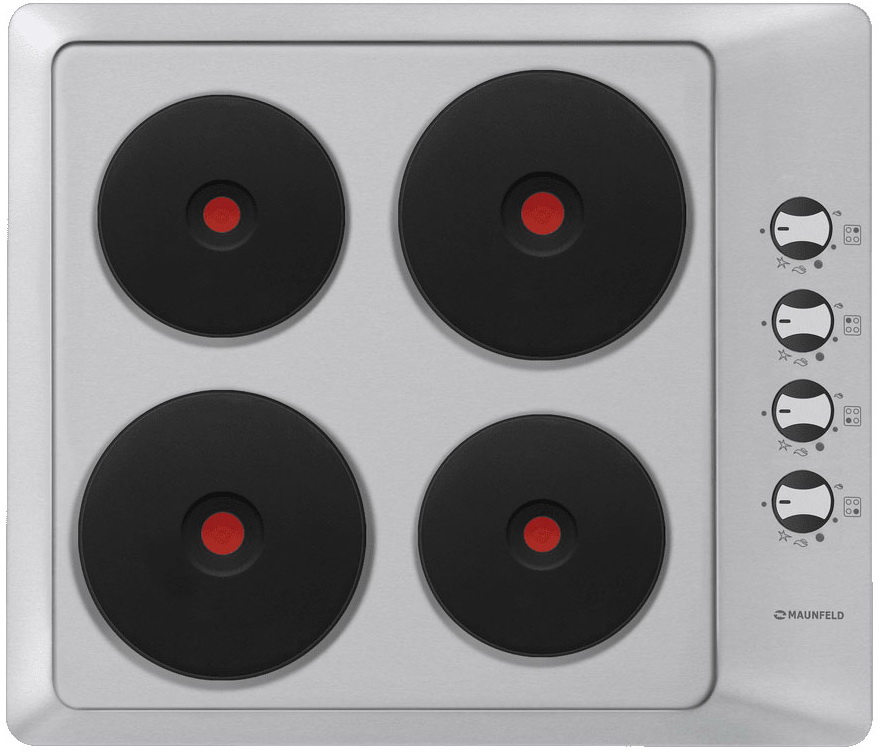 Изображение товара Электрическая варочная панель Maunfeld EEHS.64.4S 4 конфорки нержавеющая сталь