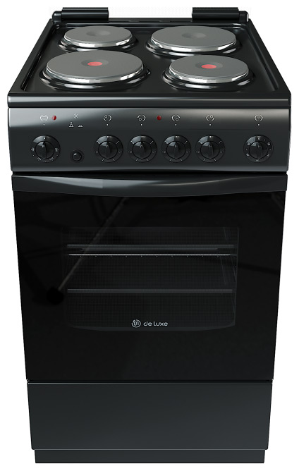 Изображение товара Электроплита De luxe 506004 03 с духовкой и таймером, 4 конфорки
